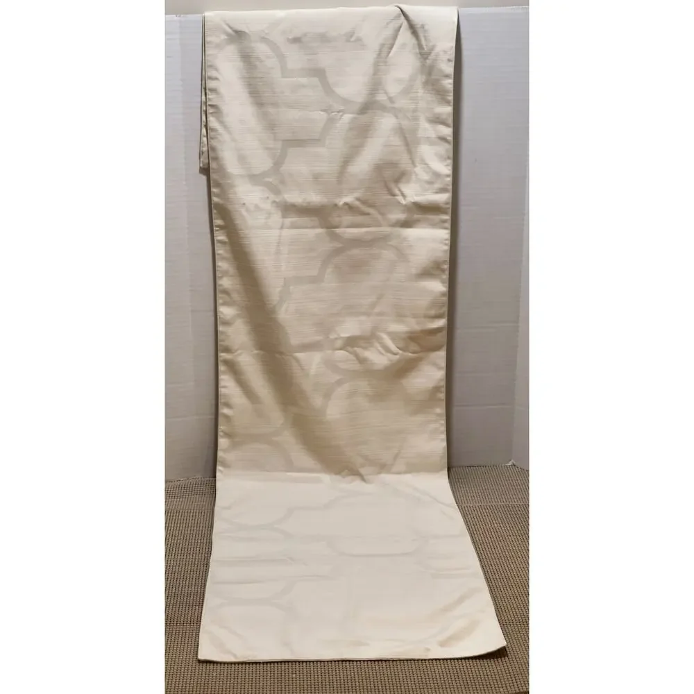 Liquid Repellent Table Runner Ivory Geometric Bardwil Linens 68x14